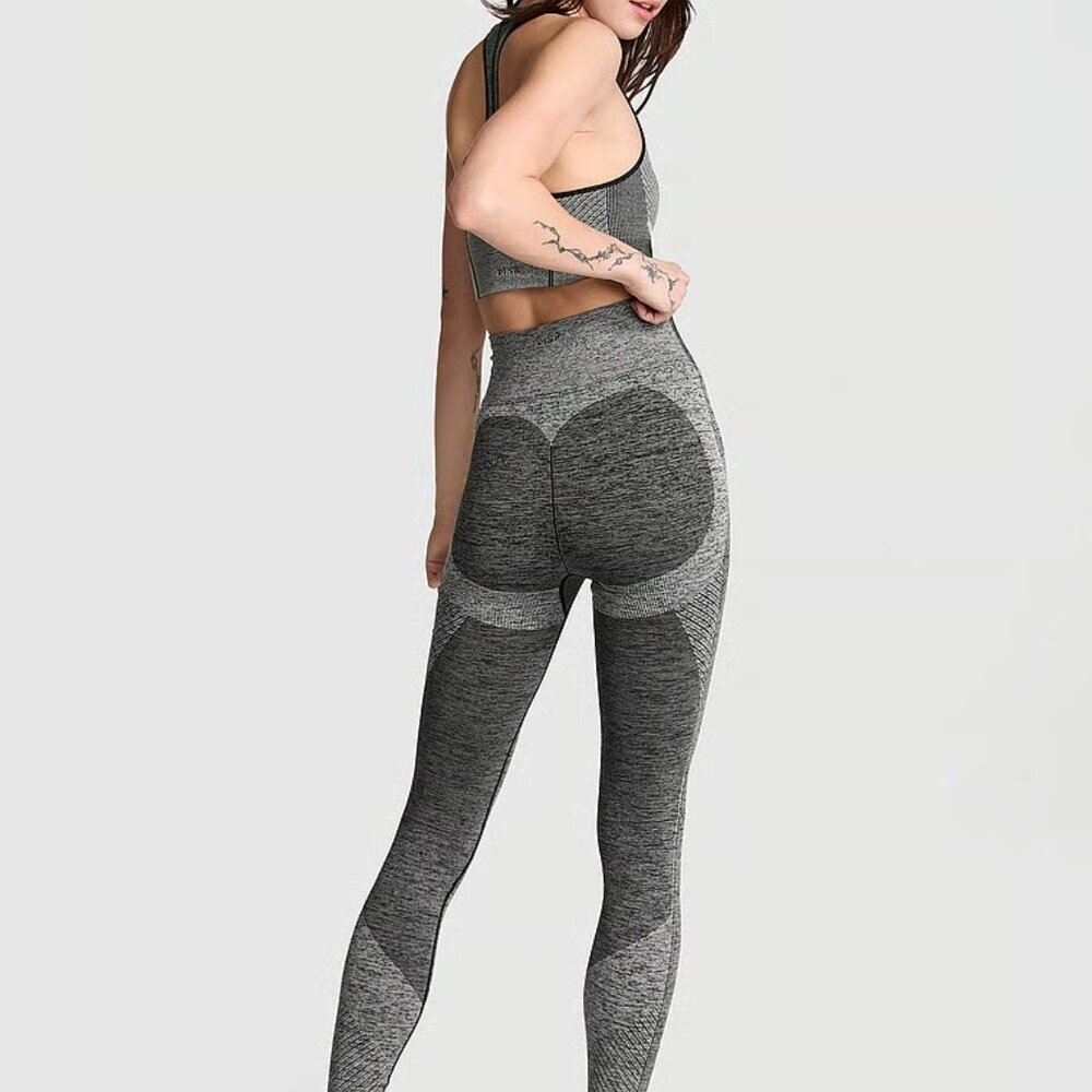 PINK Victorias Secret Womens Size XS Gray Seamless Marl Classic Leggings NWT